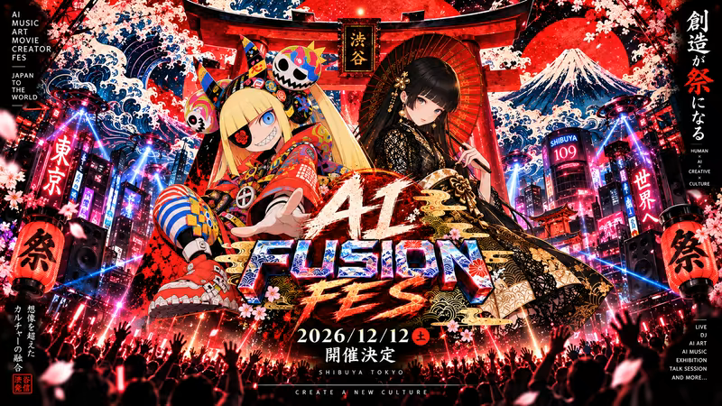 AI FUSION FES Vol.2 - Festival where AI illustrations, AI video, and AI music are fused in Shibuya on 2026/12/12 (Sat) The theme will be Neo-Japonism